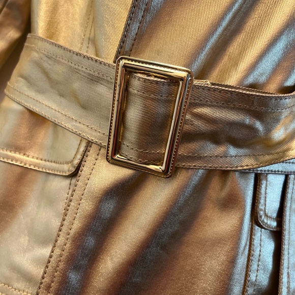 Ralph Lauren Metallic Trench Coat. - Picture 2 of 6